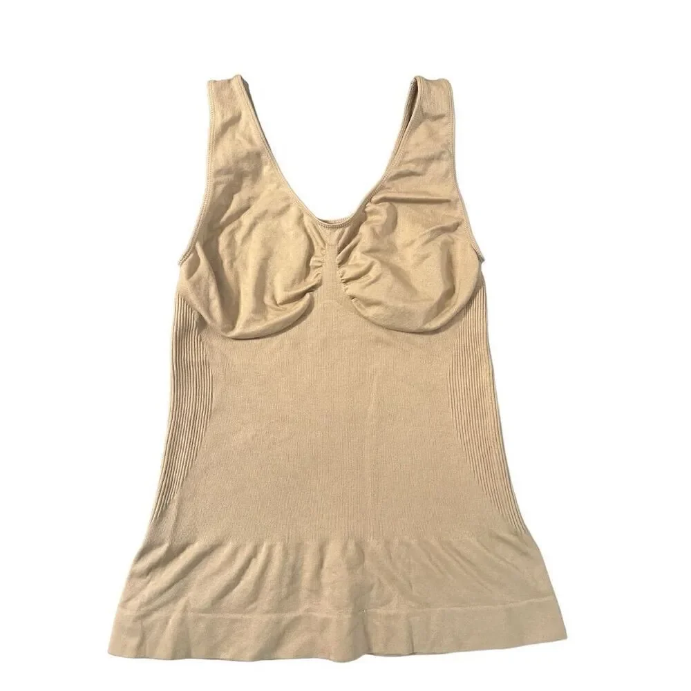 Jonathan Martin Seamless Shapewear Body Smoother Cami Top Beige No Wire